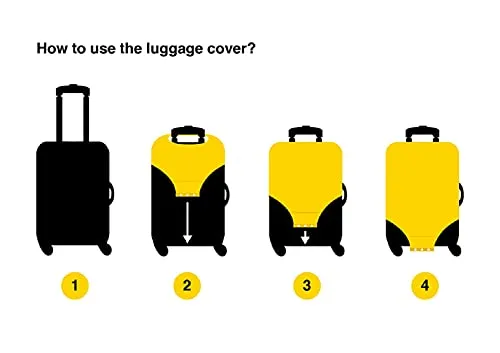 7-mi Elastic Travel Luggage Cover Suitcase Protective for Trunk Case Fits to 19''-30'' Suitcase Cover For travel luggage S 19-20 inch