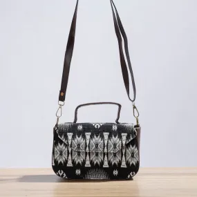 Black - Kutch Handcrafted Woven Cotton Sling Bag