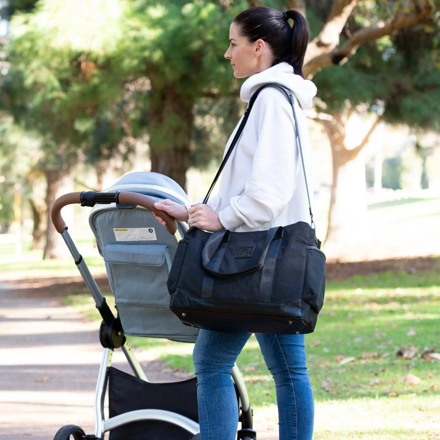 Charlie Diaper Tote | Black
