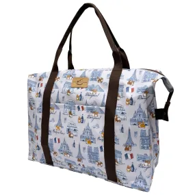 Gray Corgis in Paris Extra Large Travel Tote