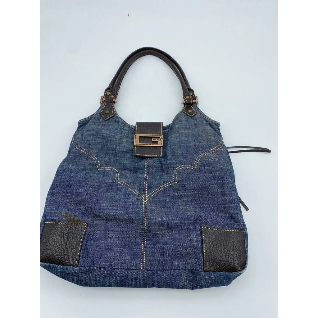GUESS Jeans Denim Tote Bag Purse