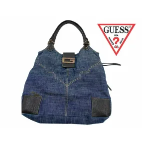 GUESS Jeans Denim Tote Bag Purse