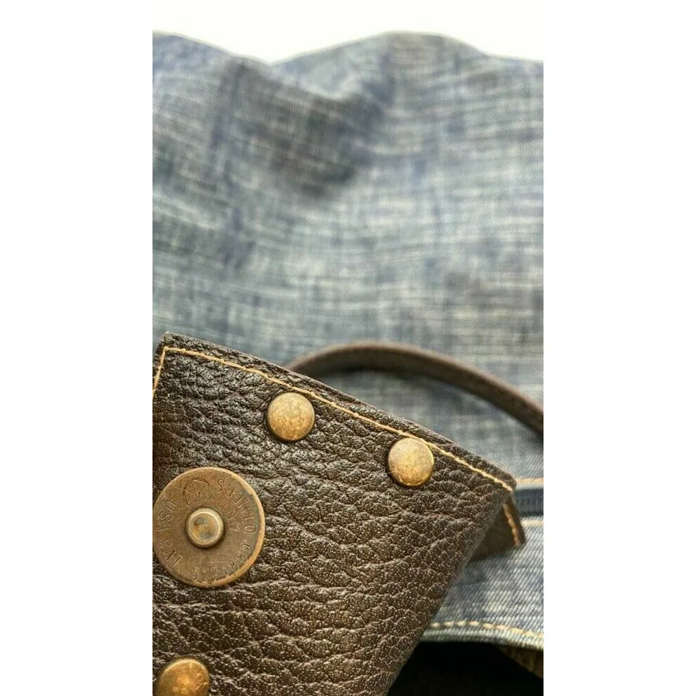 GUESS Jeans Denim Tote Bag Purse