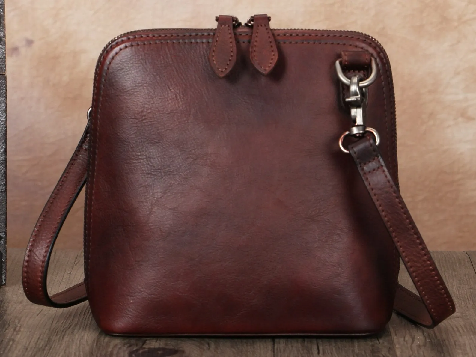 Leather Crossbody Bag Handmade Satchels Small Women Shoulder Purse
