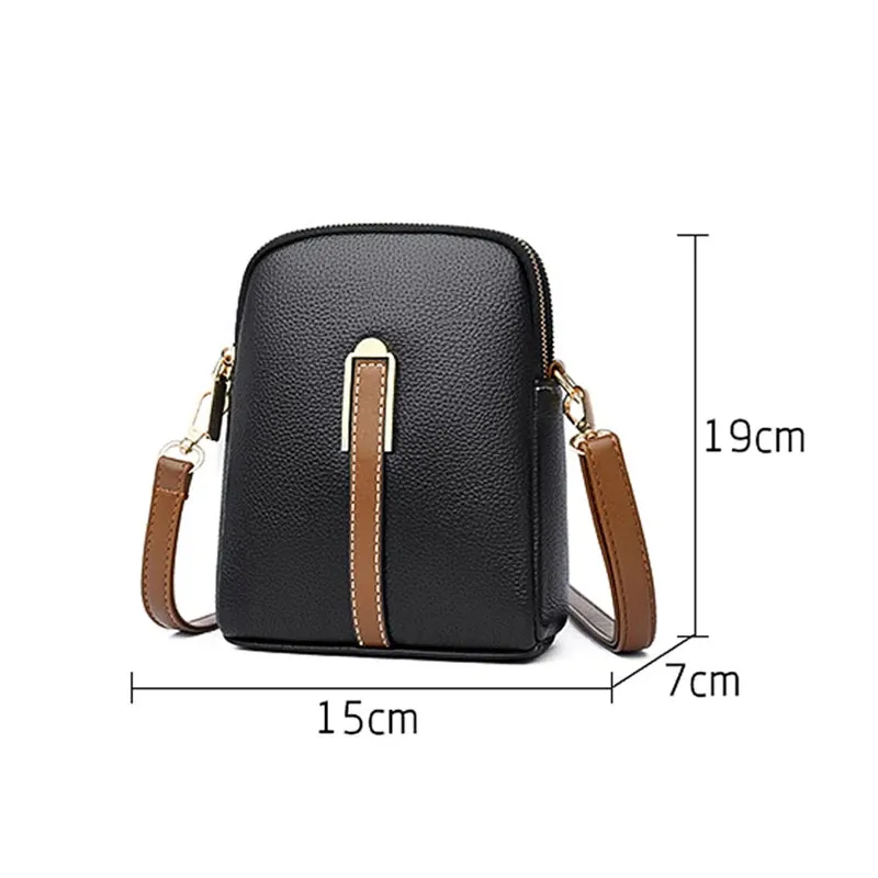 Luxury Genuine Leather Women's Phone Bag Wallets Fashion Shoulder Messenger Bags