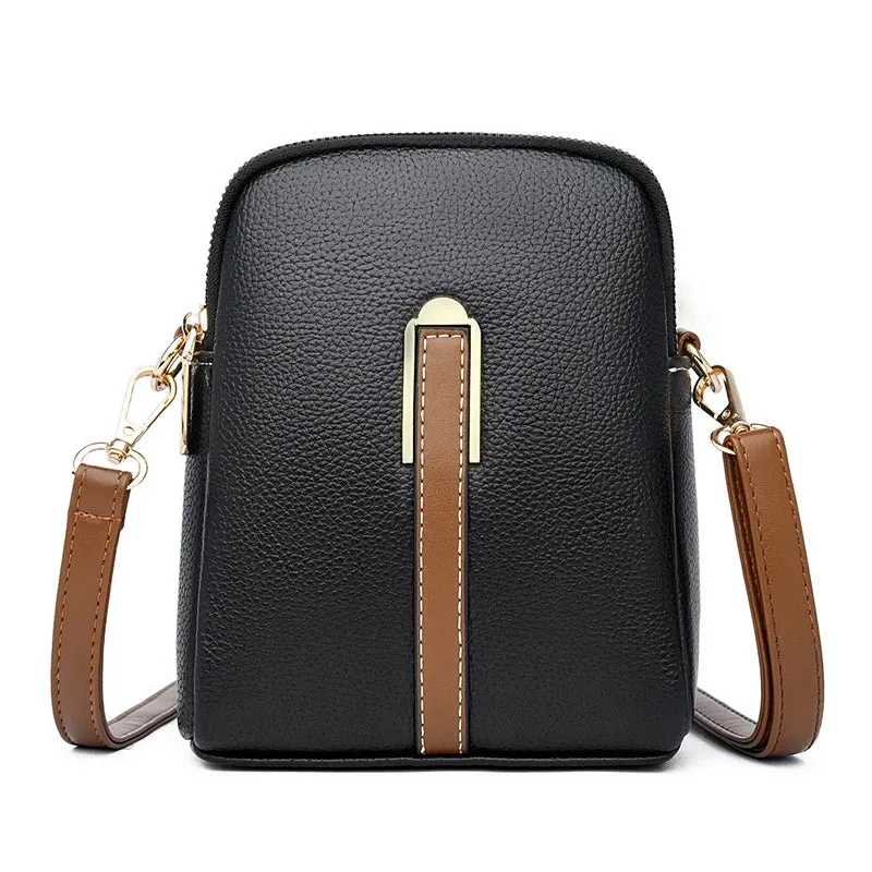 Luxury Genuine Leather Women's Phone Bag Wallets Fashion Shoulder Messenger Bags