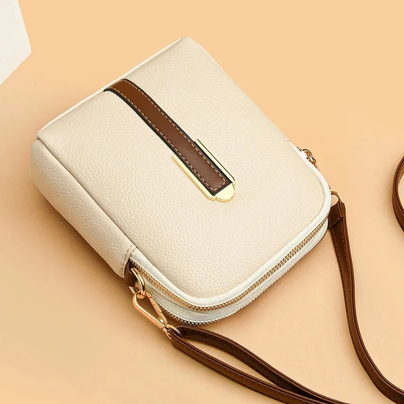 Luxury Genuine Leather Women's Phone Bag Wallets Fashion Shoulder Messenger Bags