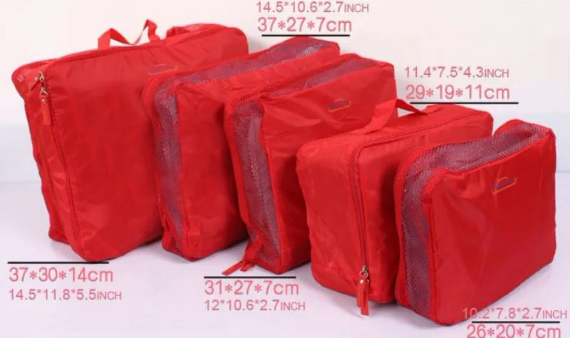 Men's/Women's Large Capacity Luggage Bag | 5 Pieces Set