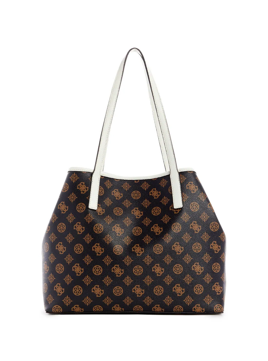 Mocha Brown Graphic Vikky Tote Bag
