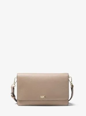 Pebbled Leather Convertible Crossbody Bag