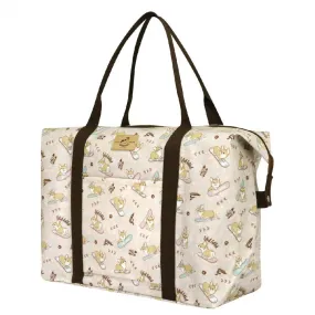 Pink Snow Corgi Extra Large Travel Tote