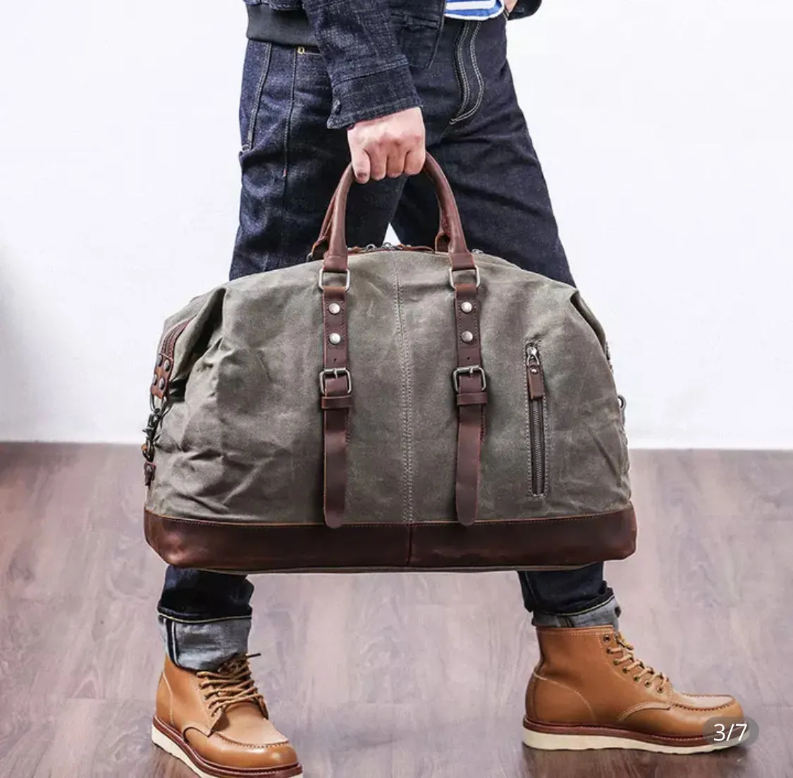 RED BARN Duro Duffle Waxed Canvas Bag