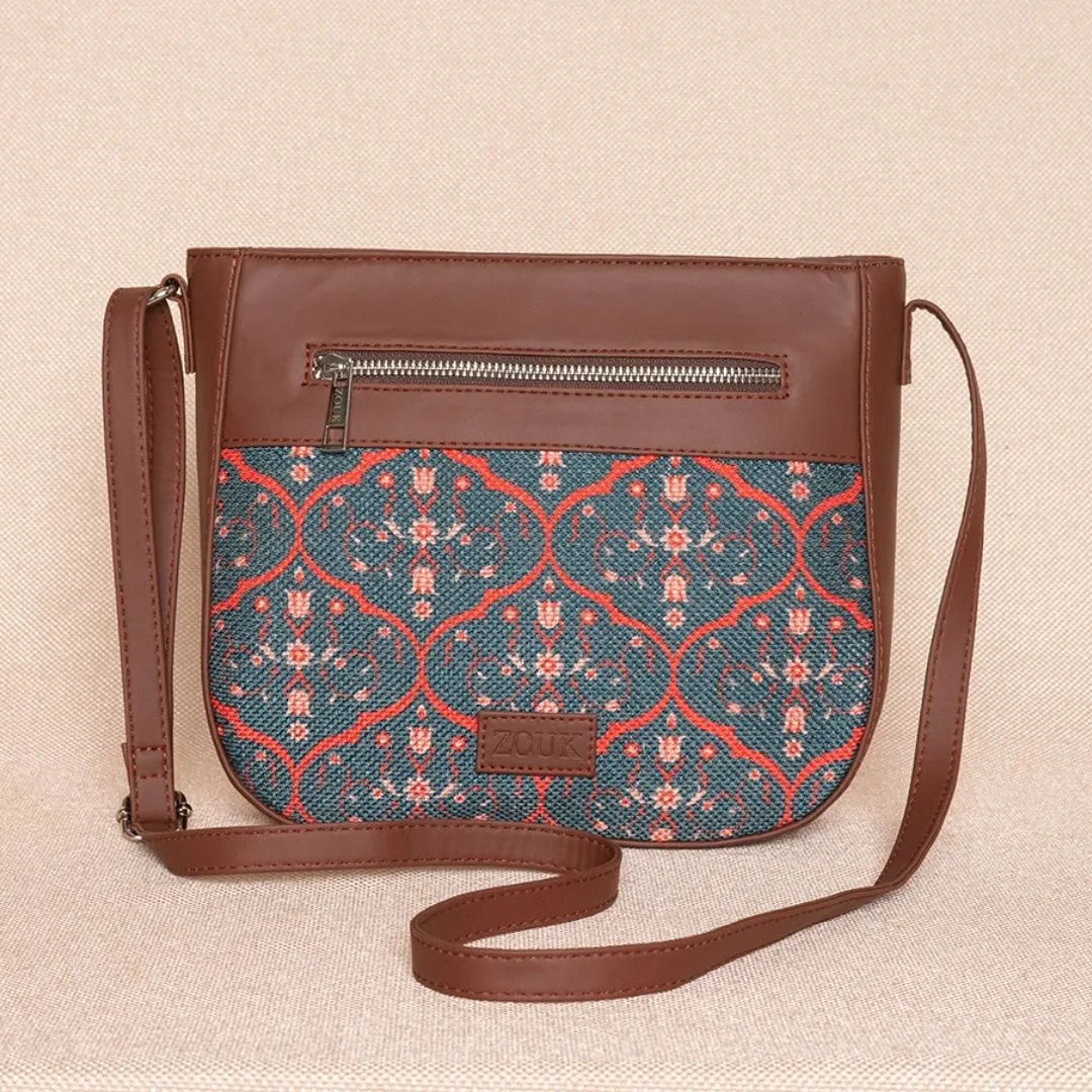 Sheesh Mahal Jaali Motif U-Shaped Sling Bag